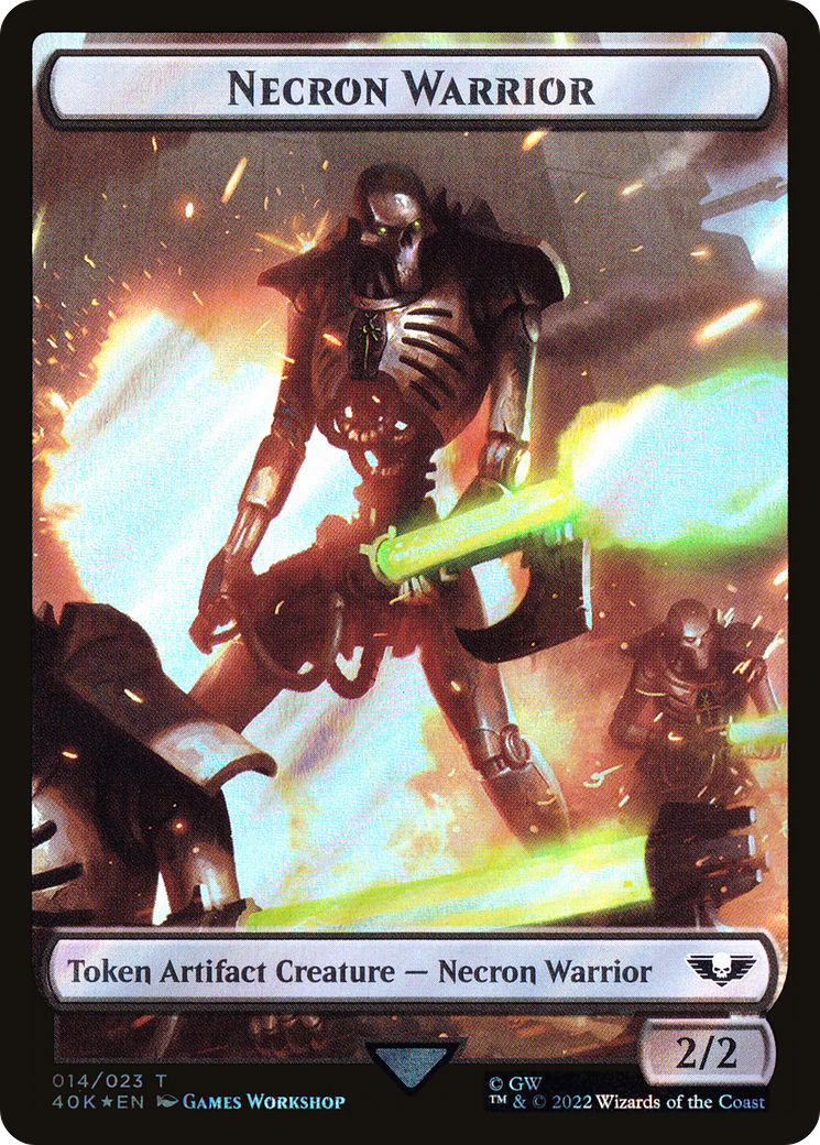 Necron Warrior (T40K-14★) - Warhammer 40,000 Tokens Foil - Premium MTG Single from Wizards of the Coast - Just $0! Shop now at Game Crave Tournament Store