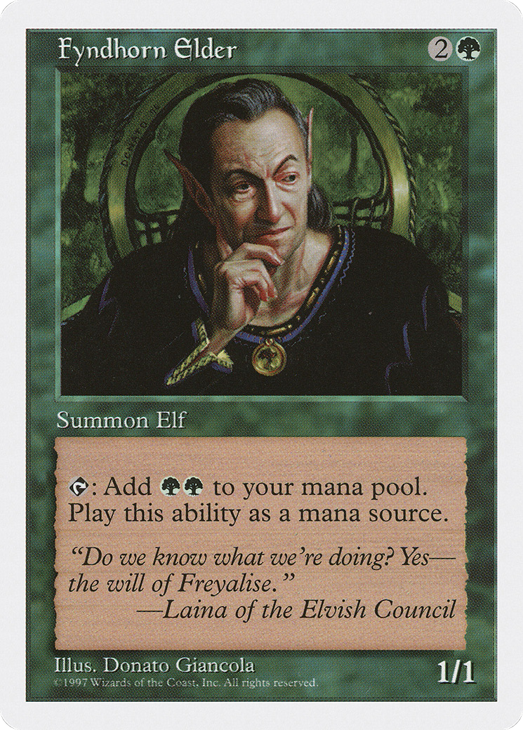 Fyndhorn Elder (5ED-297) - Fifth Edition - Premium MTG Single from Wizards of the Coast - Just $0.08! Shop now at Game Crave Tournament Store