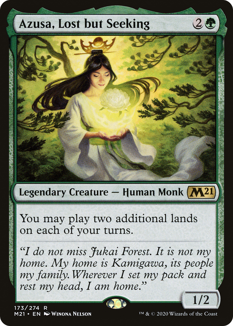 Azusa, Lost but Seeking (M21-173) - Core Set 2021 - Premium MTG Single from Wizards of the Coast - Just $7.66! Shop now at Game Crave Tournament Store