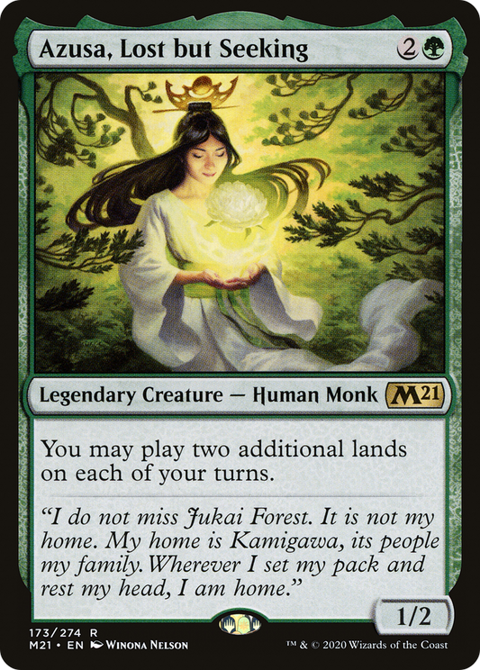 Azusa, Lost but Seeking (M21-173) - Core Set 2021 Foil - Premium MTG Single from Wizards of the Coast - Just $8.04! Shop now at Game Crave Tournament Store
