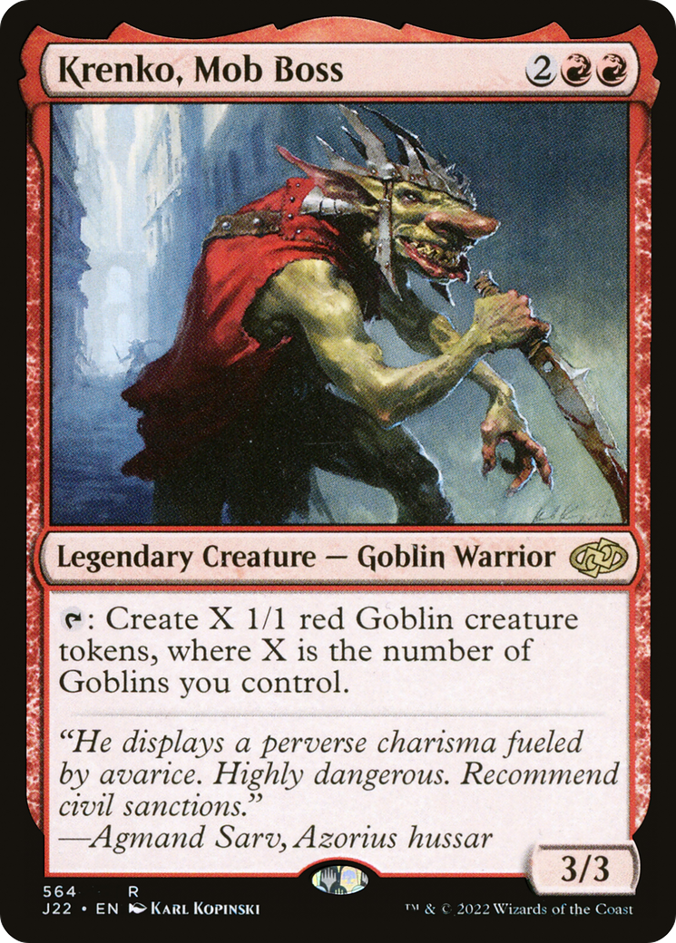 Krenko, Mob Boss (J22-564) - Jumpstart 2022 - Premium MTG Single from Wizards of the Coast - Just $1.13! Shop now at Game Crave Tournament Store