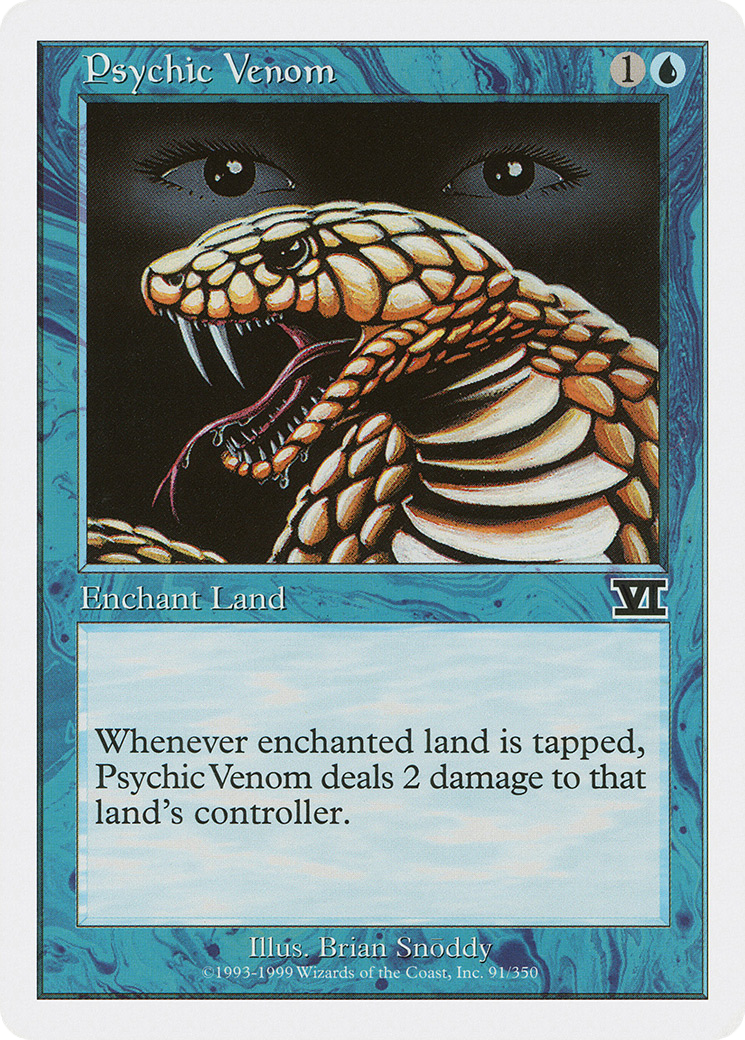 Psychic Venom (6ED-091) - Classic Sixth Edition - Premium MTG Single from Wizards of the Coast - Just $0.25! Shop now at Game Crave Tournament Store