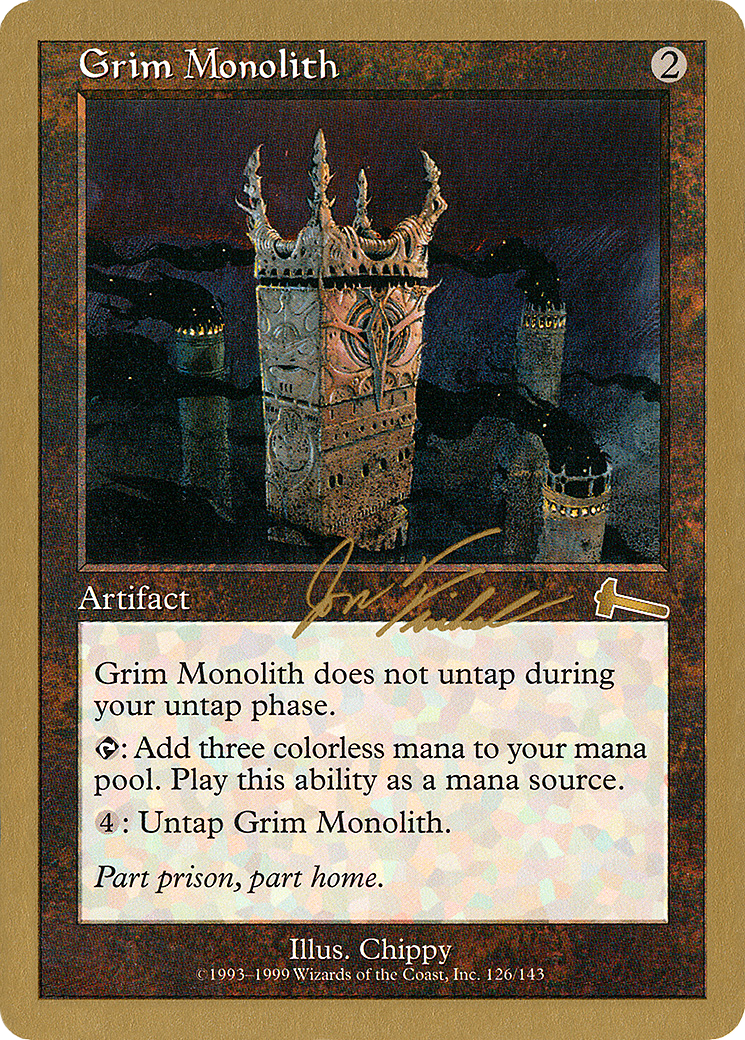 Grim Monolith (WC00-JF126) - World Championship Decks 2000 - Premium MTG Single from Wizards of the Coast - Just $15.13! Shop now at Game Crave Tournament Store