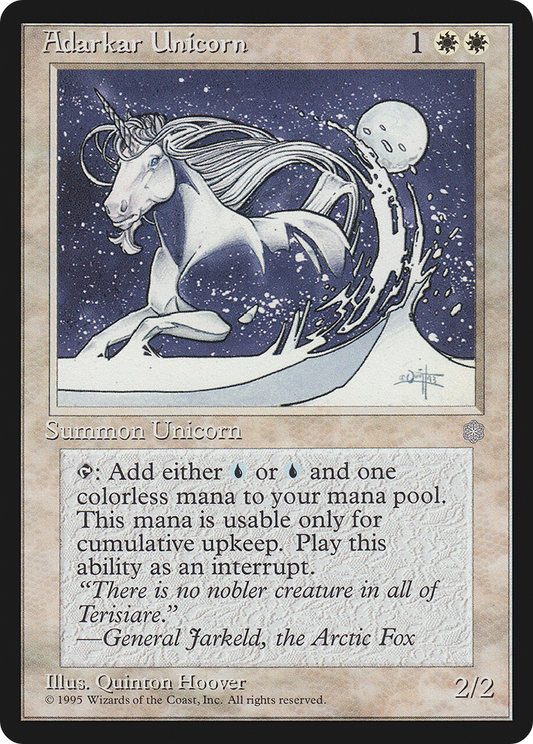 Adarkar Unicorn (ICE-001) - Ice Age - Premium MTG Single from Wizards of the Coast - Just $0.08! Shop now at Game Crave Tournament Store
