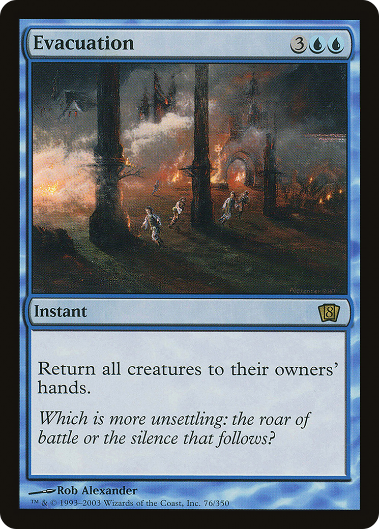Evacuation (8ED-76★) - Eighth Edition Foil - Premium MTG Single from Wizards of the Coast - Just $1.79! Shop now at Game Crave Tournament Store