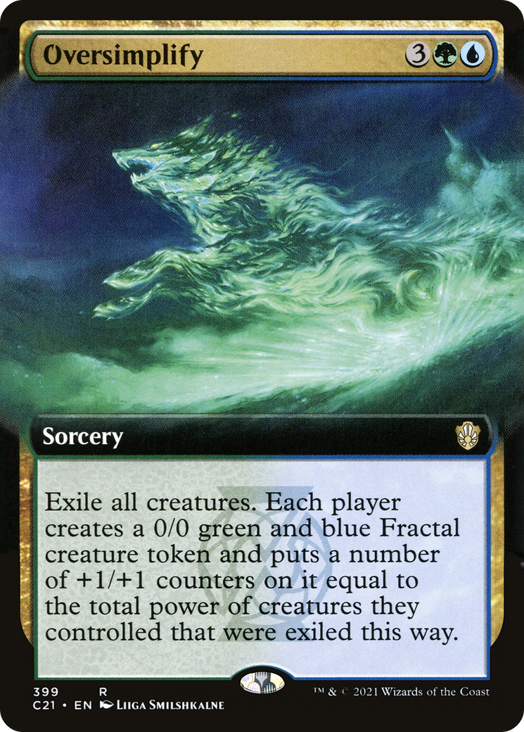 Oversimplify (C21-399) - Commander 2021: (Extended Art) - Premium MTG Single from Wizards of the Coast - Just $0.13! Shop now at Game Crave Tournament Store