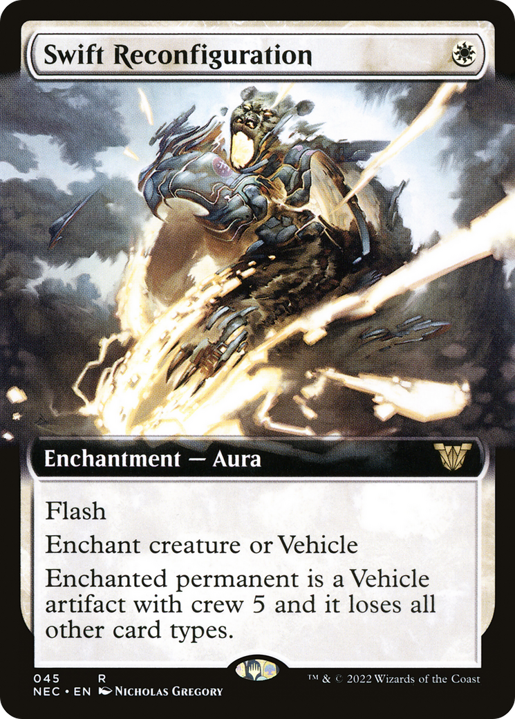 Swift Reconfiguration (NEC-045) - Neon Dynasty Commander: (Extended Art) - Premium MTG Single from Wizards of the Coast - Just $0.80! Shop now at Game Crave Tournament Store