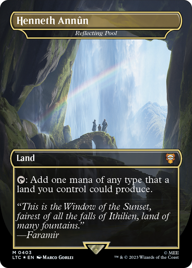 Reflecting Pool (LTC-403) - Tales of Middle-earth Commander / Henneth Annûn (Borderless) Foil - Premium MTG Single from Wizards of the Coast - Just $13.25! Shop now at Game Crave Tournament Store