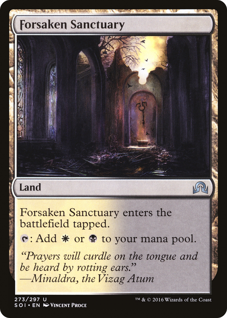 Forsaken Sanctuary (SOI-273) - Shadows over Innistrad - Premium MTG Single from Wizards of the Coast - Just $0.08! Shop now at Game Crave Tournament Store