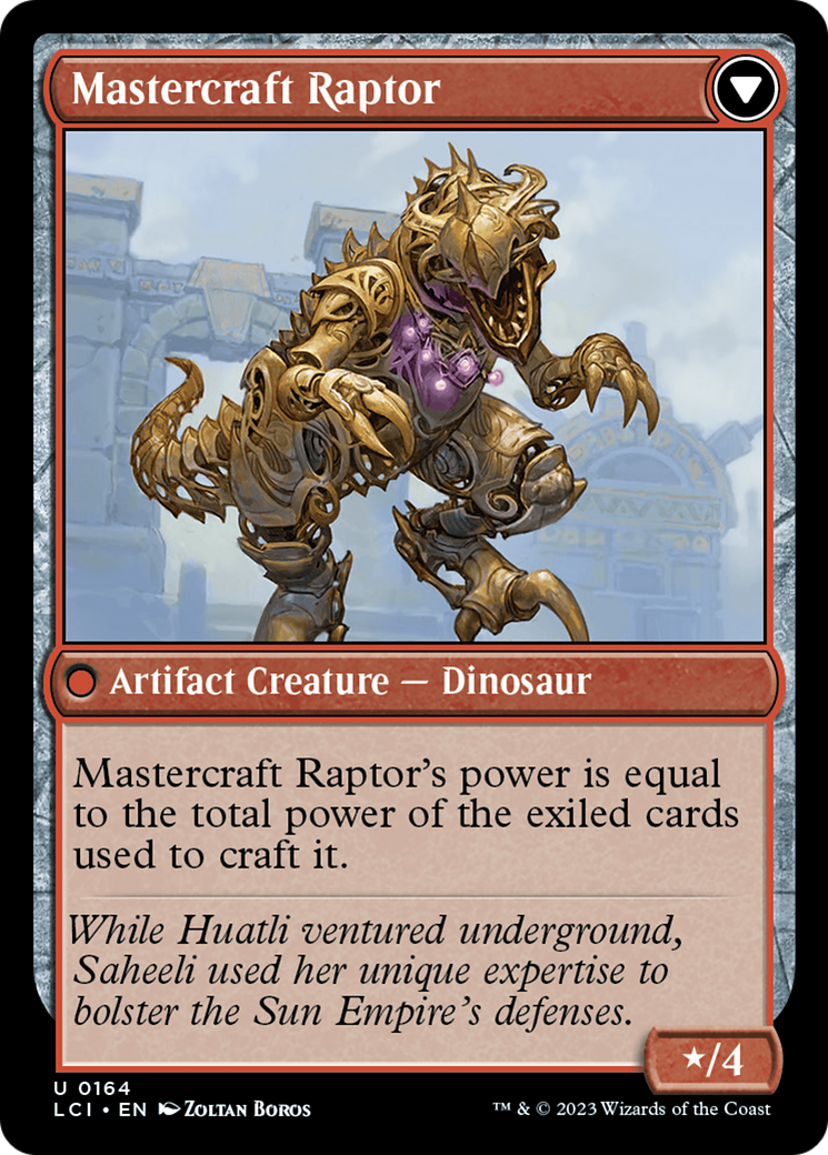 Saheeli's Lattice // Mastercraft Raptor (LCI-164) - The Lost Caverns of Ixalan - Premium MTG Single from Wizards of the Coast - Just $0.08! Shop now at Game Crave Tournament Store