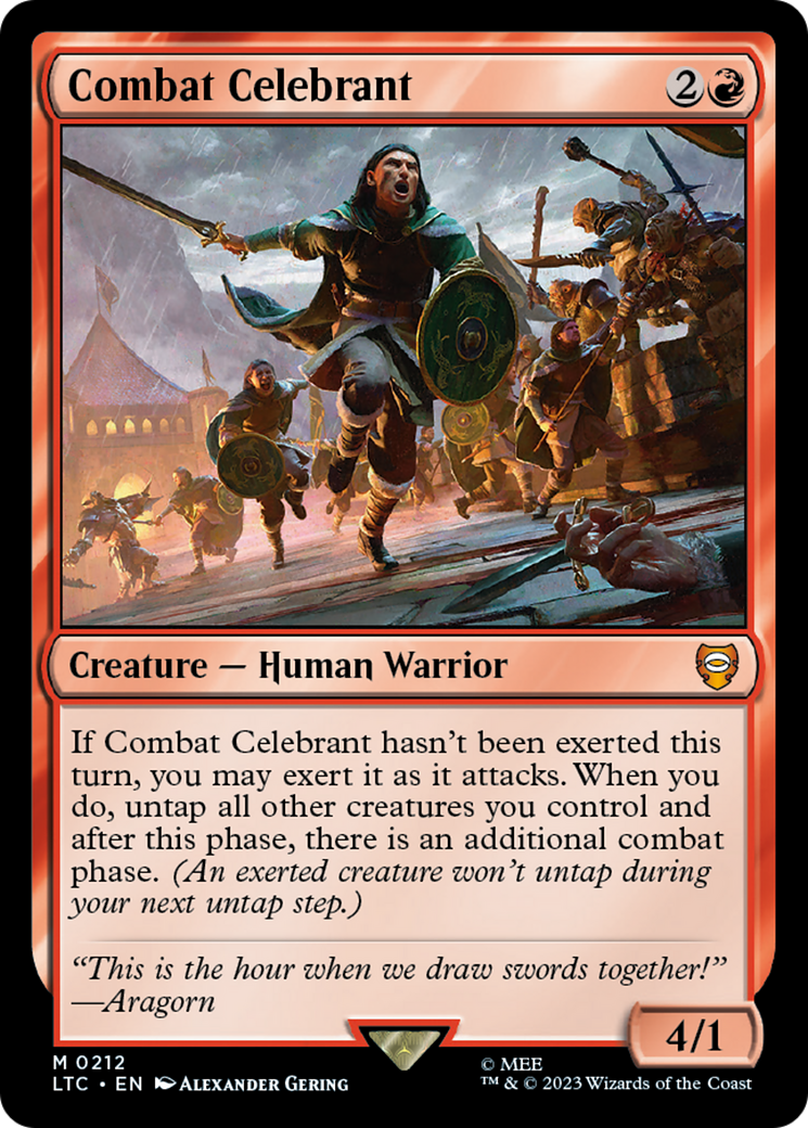 Combat Celebrant (LTC-212) - Tales of Middle-earth Commander - Premium MTG Single from Wizards of the Coast - Just $0.50! Shop now at Game Crave Tournament Store