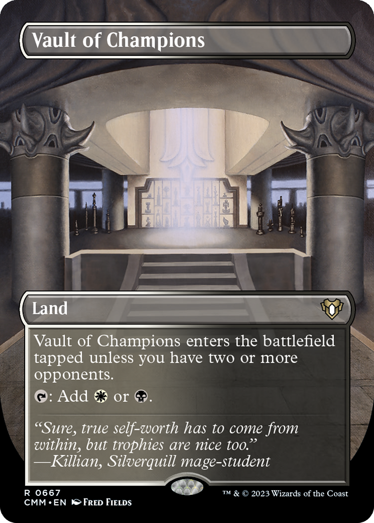 Vault of Champions (CMM-667) - Commander Masters (Borderless) - Premium MTG Single from Wizards of the Coast - Just $3.91! Shop now at Game Crave Tournament Store