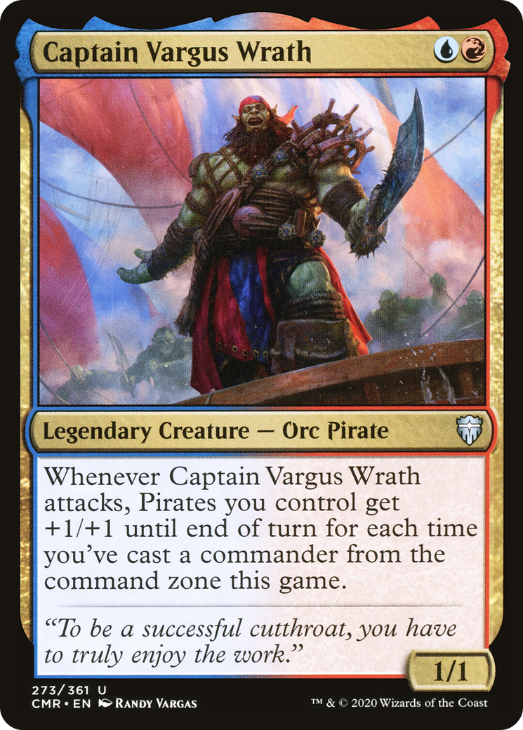 Captain Vargus Wrath (CMR-273) - Commander Legends Foil - Premium MTG Single from Wizards of the Coast - Just $0.08! Shop now at Game Crave Tournament Store