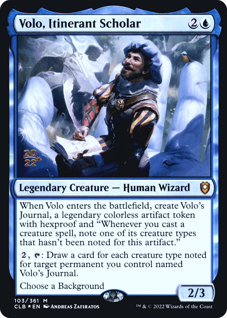 Volo, Itinerant Scholar (PCLB-103S) - Battle for Baldur's Gate Promos Foil - Premium MTG Single from Wizards of the Coast - Just $0.33! Shop now at Game Crave Tournament Store