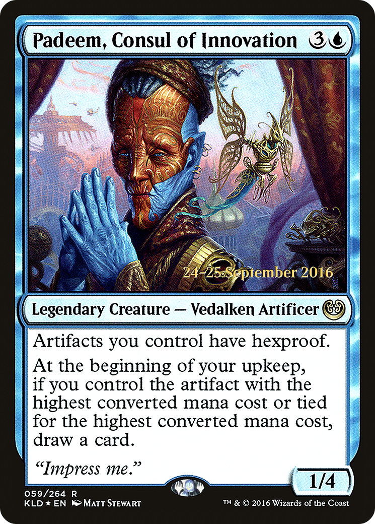 Padeem, Consul of Innovation (PKLD-59S) - Kaladesh Promos Foil - Premium MTG Single from Wizards of the Coast - Just $4.67! Shop now at Game Crave Tournament Store