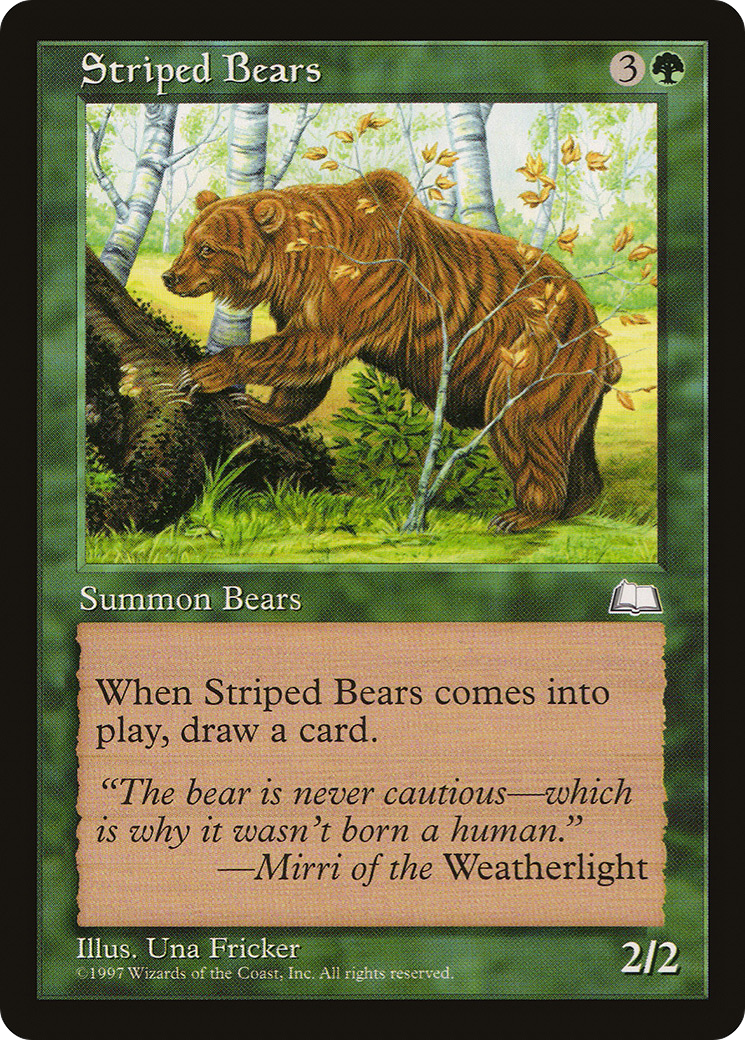 Striped Bears (WTH-140) - Weatherlight - Premium MTG Single from Wizards of the Coast - Just $0.29! Shop now at Game Crave Tournament Store