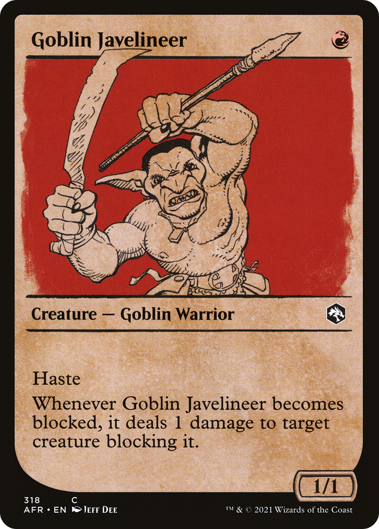 Goblin Javelineer (AFR-318) - Adventures in the Forgotten Realms: (Showcase) - Premium MTG Single from Wizards of the Coast - Just $0.25! Shop now at Game Crave Tournament Store
