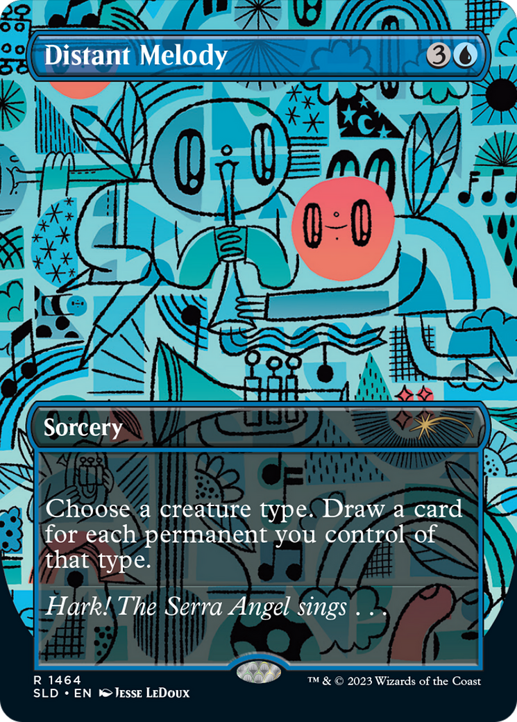 Distant Melody (SLD-1464) - Secret Lair Drop (Borderless) - Premium MTG Single from Wizards of the Coast - Just $5.08! Shop now at Game Crave Tournament Store