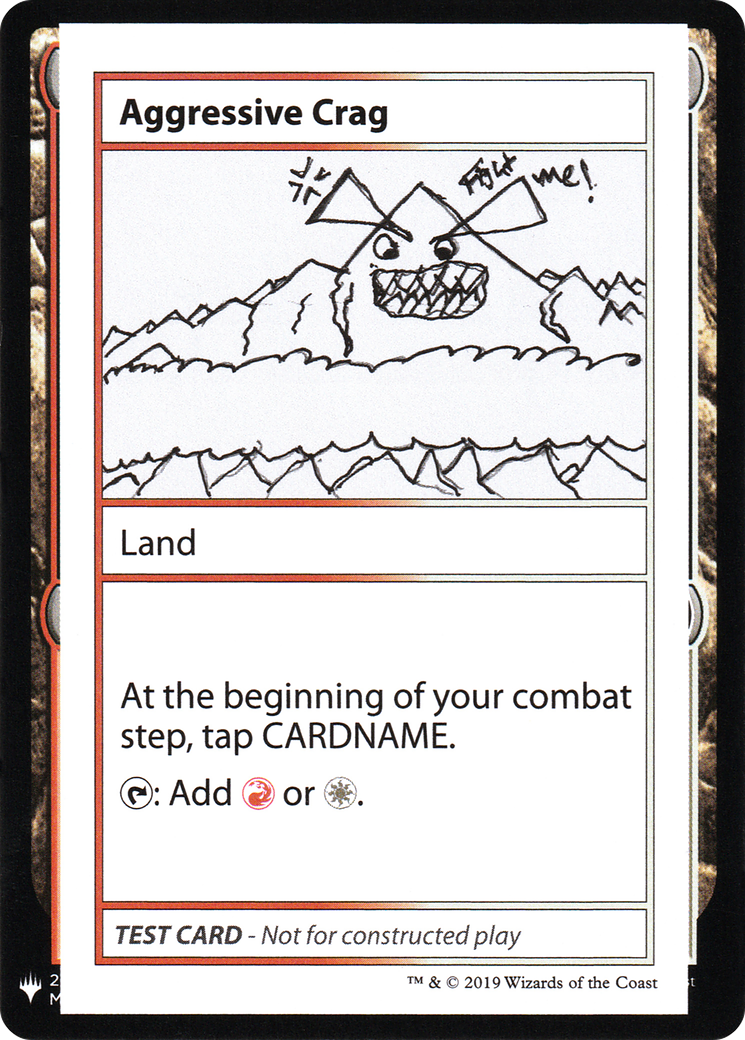 Aggressive Crag (CMB1-112) - Mystery Booster Playtest Cards 2019 - Premium MTG Single from Wizards of the Coast - Just $0.18! Shop now at Game Crave Tournament Store