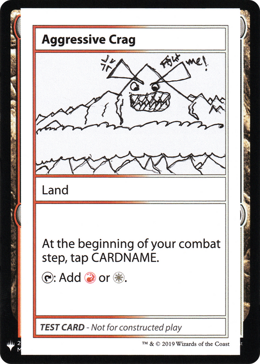 Aggressive Crag (CMB1-112) - Mystery Booster Playtest Cards 2019 - Premium MTG Single from Wizards of the Coast - Just $0.18! Shop now at Game Crave Tournament Store