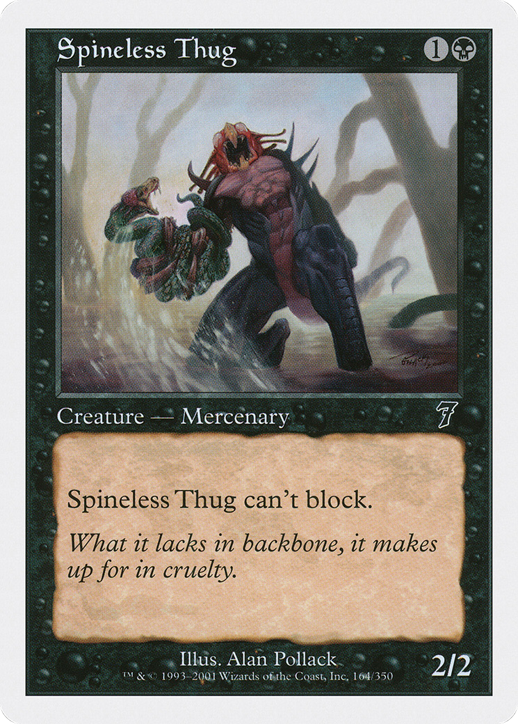Spineless Thug (7ED-164) - Seventh Edition - Premium MTG Single from Wizards of the Coast - Just $0.08! Shop now at Game Crave Tournament Store