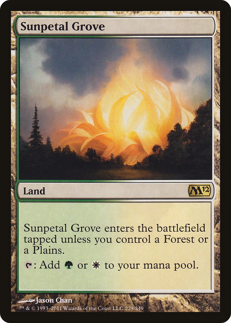 Sunpetal Grove (M12-229) - Magic 2012 - Premium MTG Single from Wizards of the Coast - Just $0.45! Shop now at Game Crave Tournament Store