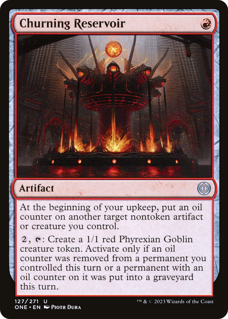 Churning Reservoir (ONE-127) - Phyrexia: All Will Be One - Premium MTG Single from Wizards of the Coast - Just $0.25! Shop now at Game Crave Tournament Store