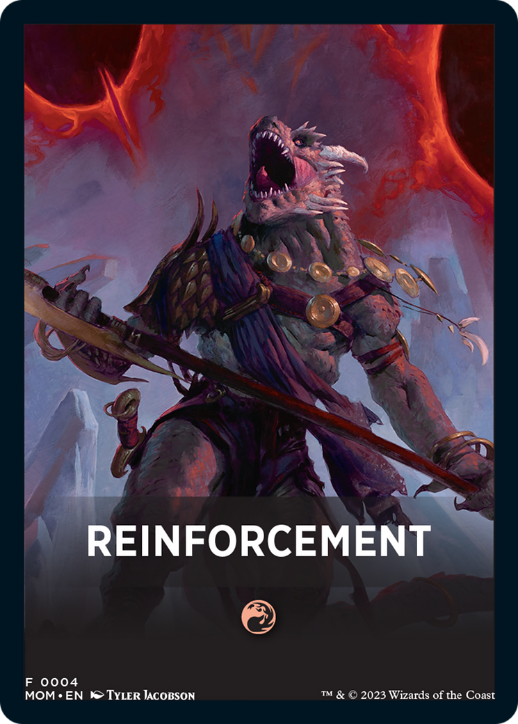 Reinforcement (FMOM-004) - March of the Machine Jumpstart Front Cards - Premium MTG Single from Wizards of the Coast - Just $0! Shop now at Game Crave Tournament Store