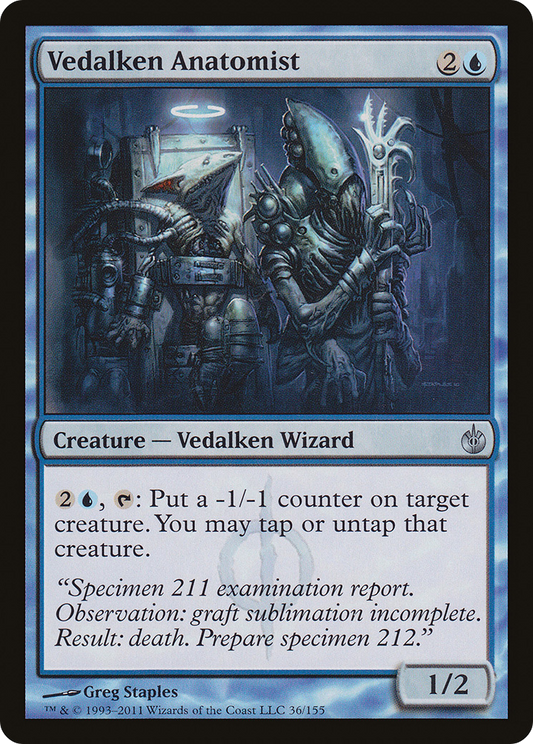 Vedalken Anatomist (MBS-036) - Mirrodin Besieged Foil - Premium MTG Single from Wizards of the Coast - Just $0.08! Shop now at Game Crave Tournament Store