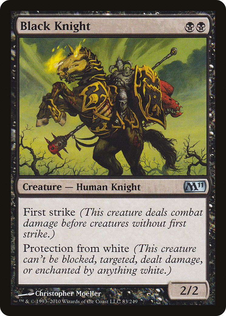 Black Knight (M11-083) - Magic 2011 - Premium MTG Single from Wizards of the Coast - Just $0.08! Shop now at Game Crave Tournament Store
