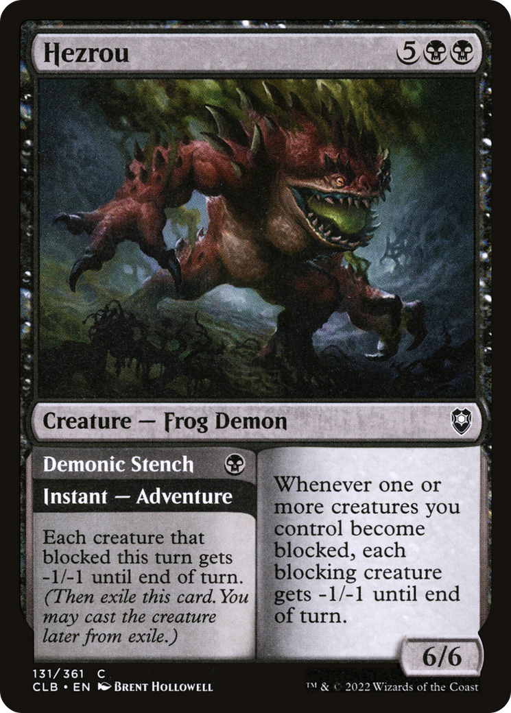 Hezrou // Demonic Stench (CLB-131) - Commander Legends: Battle for Baldur's Gate - Premium MTG Single from Wizards of the Coast - Just $0.25! Shop now at Game Crave Tournament Store