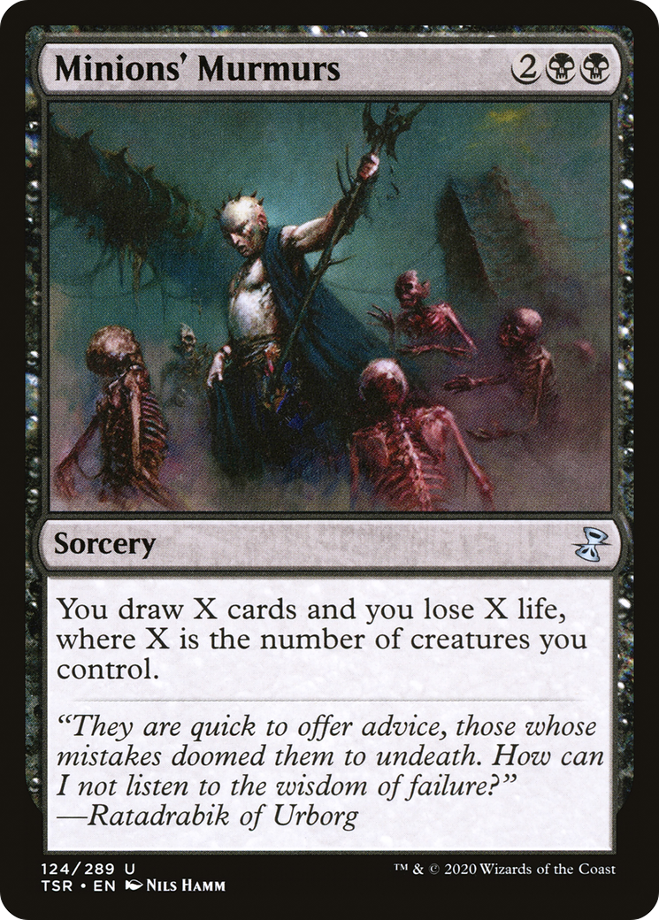 Minions' Murmurs (TSR-124) - Time Spiral Remastered Foil - Premium MTG Single from Wizards of the Coast - Just $1.33! Shop now at Game Crave Tournament Store