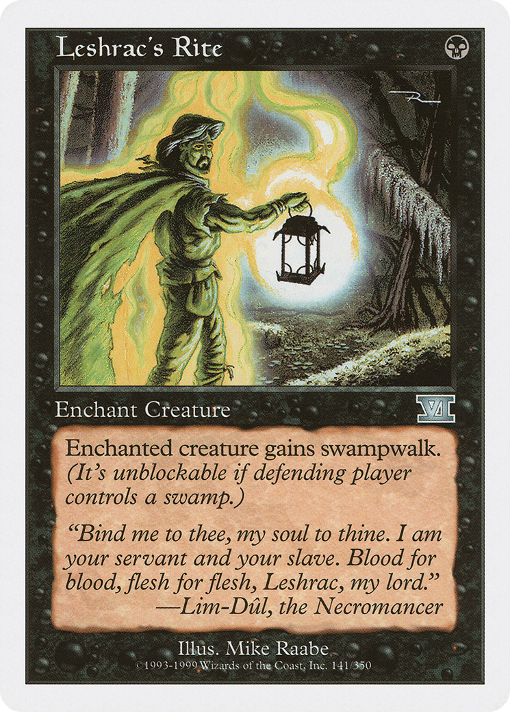 Leshrac's Rite (6ED-141) - Classic Sixth Edition - Premium MTG Single from Wizards of the Coast - Just $0.26! Shop now at Game Crave Tournament Store
