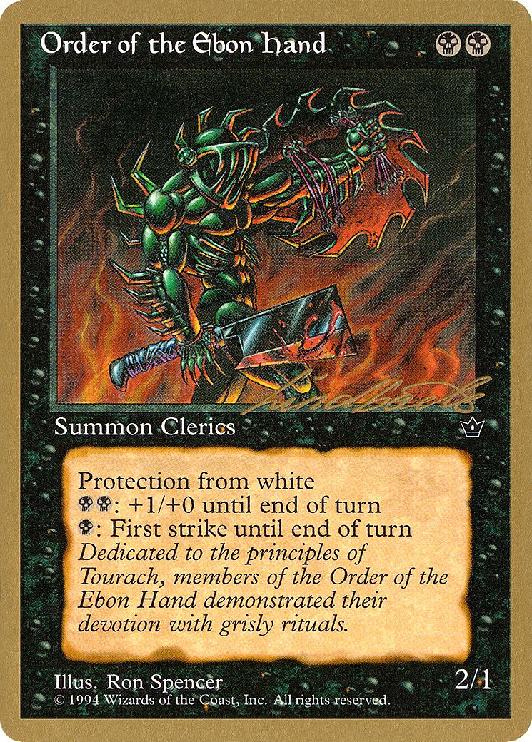 Order of the Ebon Hand (PTC-LL42C) - Pro Tour Collector Set - Premium MTG Single from Wizards of the Coast - Just $0.96! Shop now at Game Crave Tournament Store