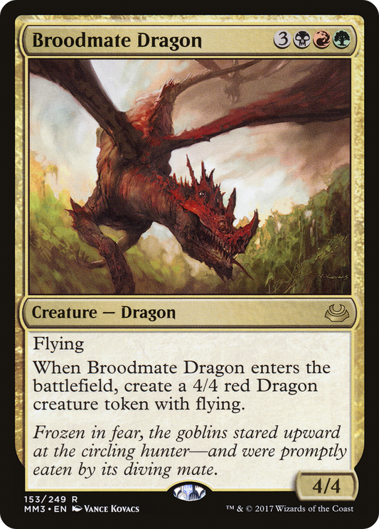 Broodmate Dragon (MM3-153) - Modern Masters 2017 - Premium MTG Single from Wizards of the Coast - Just $0.08! Shop now at Game Crave Tournament Store