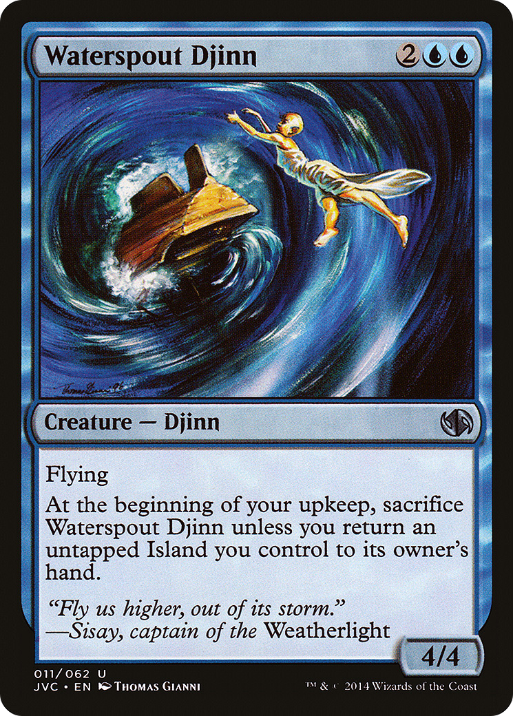 Waterspout Djinn (JVC-011) - Duel Decks Anthology: Jace vs. Chandra - Premium MTG Single from Wizards of the Coast - Just $0.08! Shop now at Game Crave Tournament Store