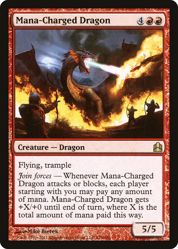 Mana-Charged Dragon (CMD-129) - Commander 2011 - Premium MTG Single from Wizards of the Coast - Just $0.26! Shop now at Game Crave Tournament Store