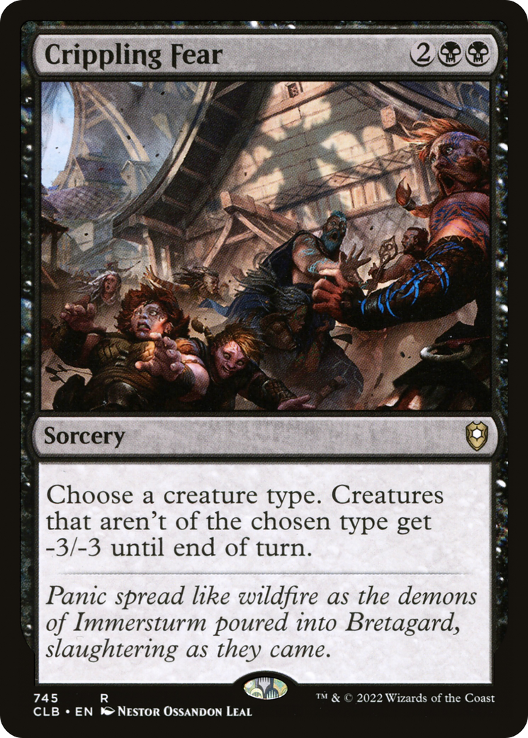 Crippling Fear (CLB-745) - Commander Legends: Battle for Baldur's Gate - Premium MTG Single from Wizards of the Coast - Just $0.51! Shop now at Game Crave Tournament Store