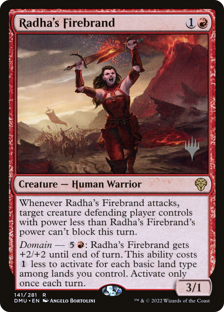 Radha's Firebrand (PDMU-141P) - Dominaria United Promos Foil - Premium MTG Single from Wizards of the Coast - Just $0.29! Shop now at Game Crave Tournament Store