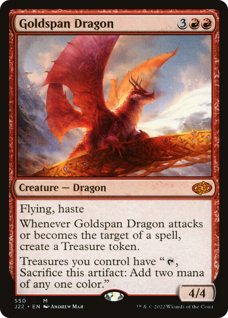 Goldspan Dragon (J22-550) - Jumpstart 2022 - Premium MTG Single from Wizards of the Coast - Just $2.41! Shop now at Game Crave Tournament Store