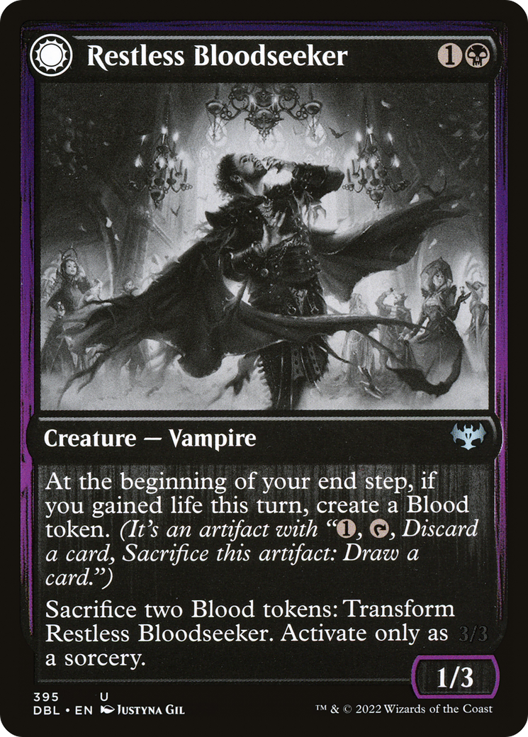 Restless Bloodseeker // Bloodsoaked Reveler (DBL-395) - Innistrad: Double Feature: (Double Faced Transform) - Premium MTG Single from Wizards of the Coast - Just $0.08! Shop now at Game Crave Tournament Store