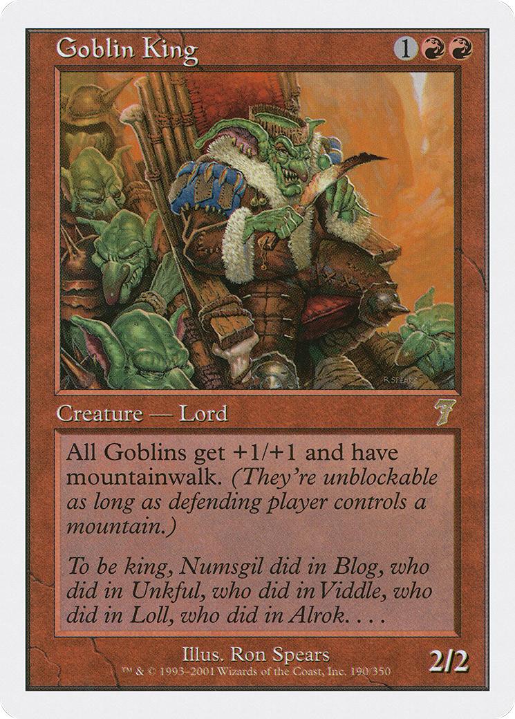 Goblin King (7ED-190) - Seventh Edition - Premium MTG Single from Wizards of the Coast - Just $1.10! Shop now at Game Crave Tournament Store