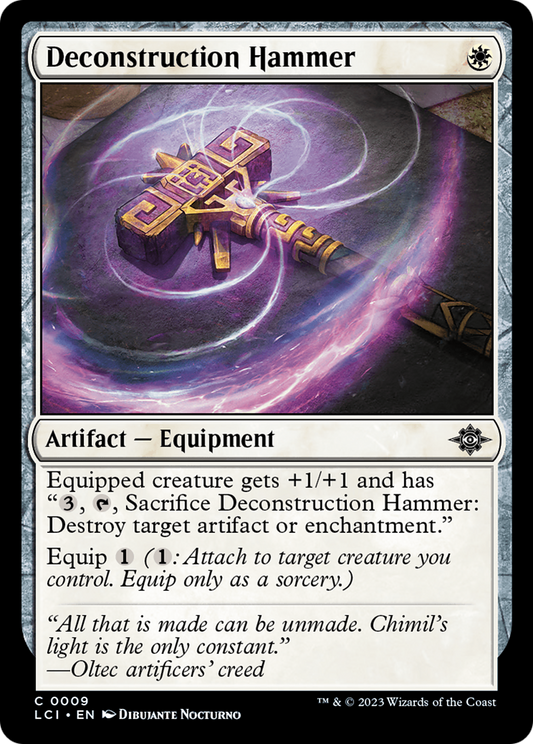 Deconstruction Hammer (LCI-009) - The Lost Caverns of Ixalan - Premium MTG Single from Wizards of the Coast - Just $0.08! Shop now at Game Crave Tournament Store