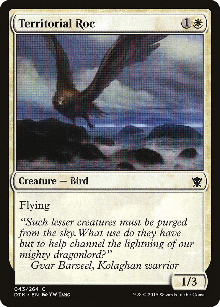 Territorial Roc (DTK-043) - Dragons of Tarkir - Premium MTG Single from Wizards of the Coast - Just $0.08! Shop now at Game Crave Tournament Store