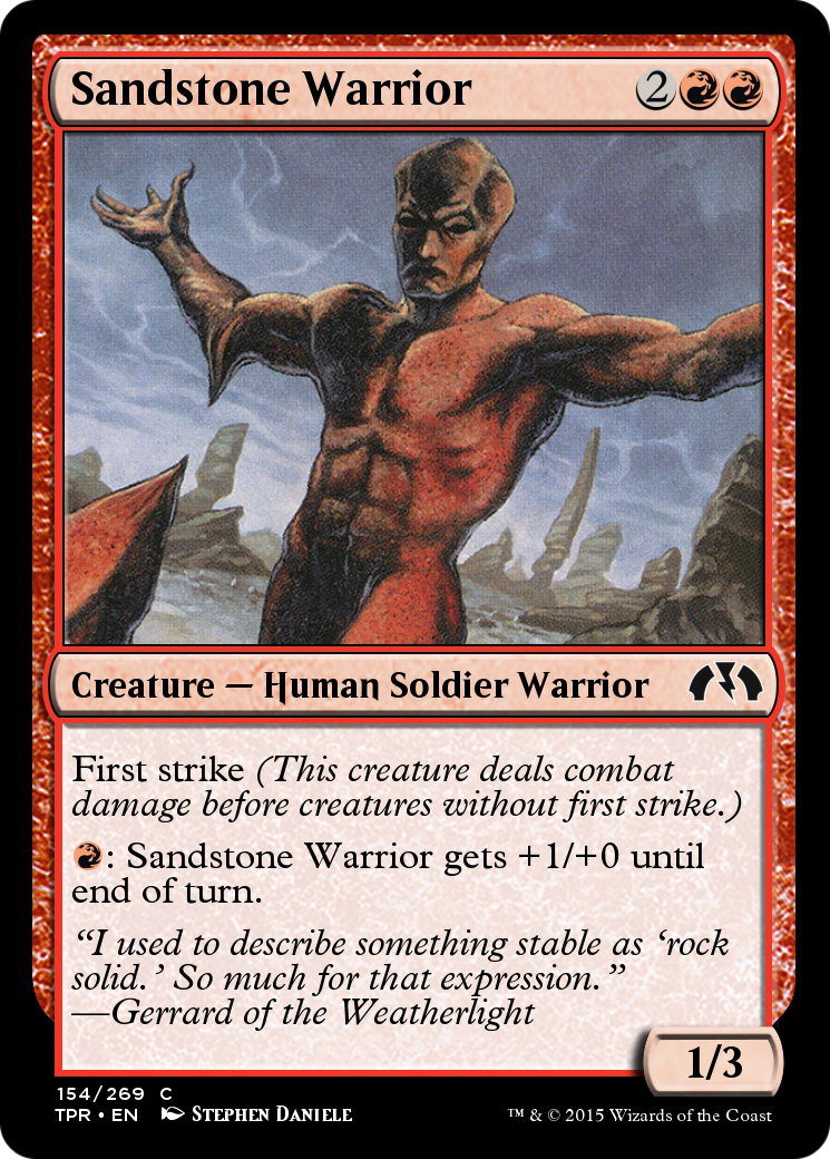 Sandstone Warrior (TPR-154) - Tempest Remastered - Premium MTG Single from Wizards of the Coast - Just $0! Shop now at Game Crave Tournament Store