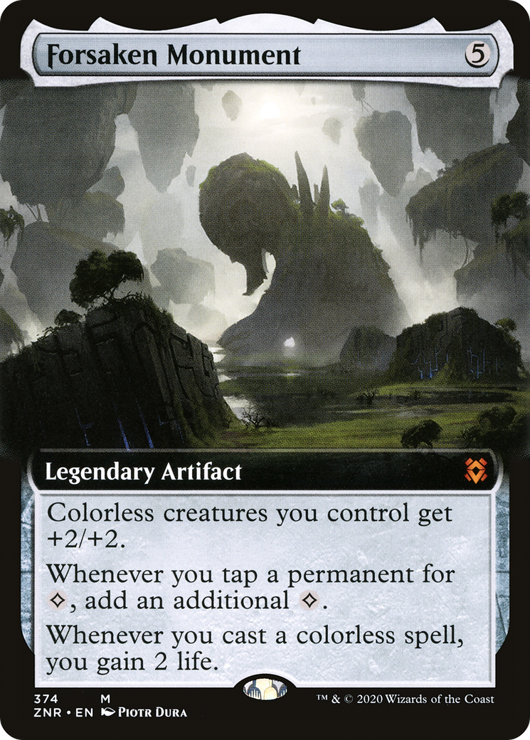 Forsaken Monument (ZNR-374) - Zendikar Rising: (Extended Art) - Premium MTG Single from Wizards of the Coast - Just $1.89! Shop now at Game Crave Tournament Store
