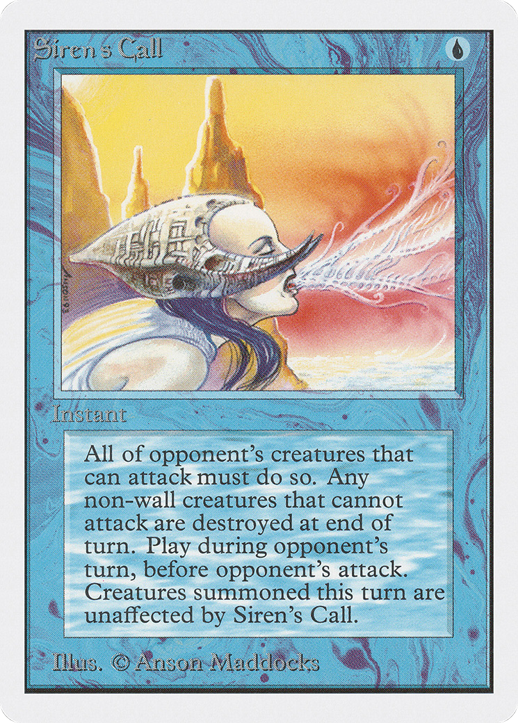 Siren's Call (2ED-078) - Unlimited Edition - Premium MTG Single from Wizards of the Coast - Just $0.61! Shop now at Game Crave Tournament Store