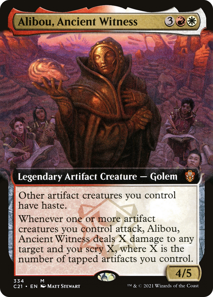 Alibou, Ancient Witness (C21-334) - Commander 2021: (Extended Art) - Premium MTG Single from Wizards of the Coast - Just $11.45! Shop now at Game Crave Tournament Store