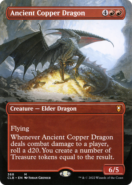 Ancient Copper Dragon (CLB-368) - Commander Legends: Battle for Baldur's Gate (Borderless) - Premium MTG Single from Wizards of the Coast - Just $25.37! Shop now at Game Crave Tournament Store