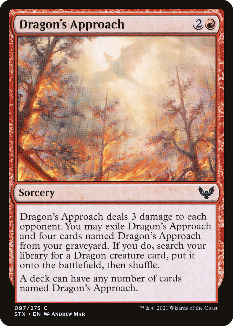 Dragon's Approach (STX-097) - Strixhaven: School of Mages - Premium MTG Single from Wizards of the Coast - Just $0.34! Shop now at Game Crave Tournament Store